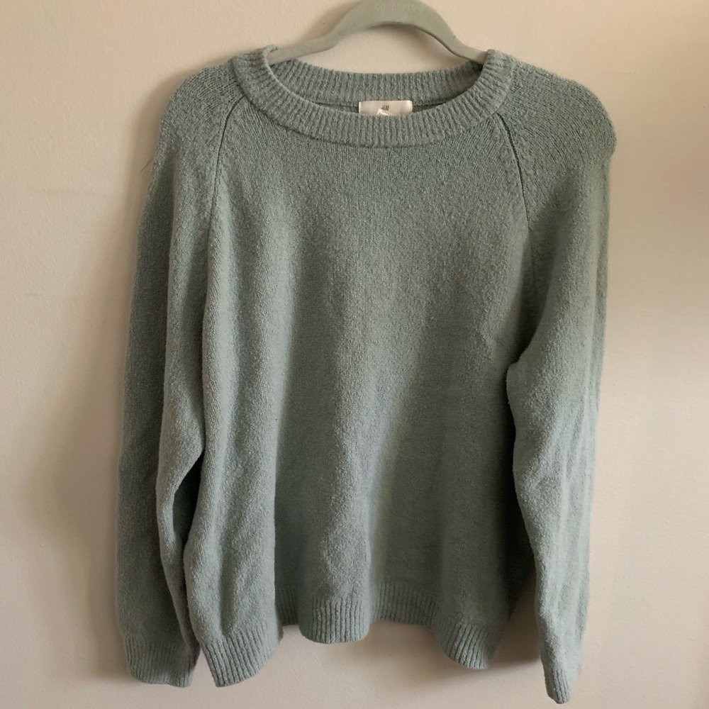 Aqua/Grey heavy sweater